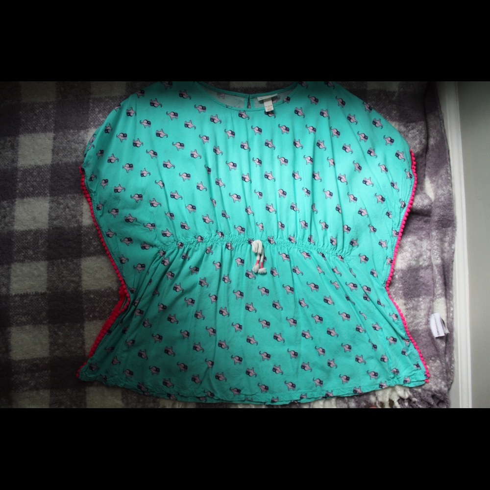 Elephant Cat and Jack pool cover up style shirt